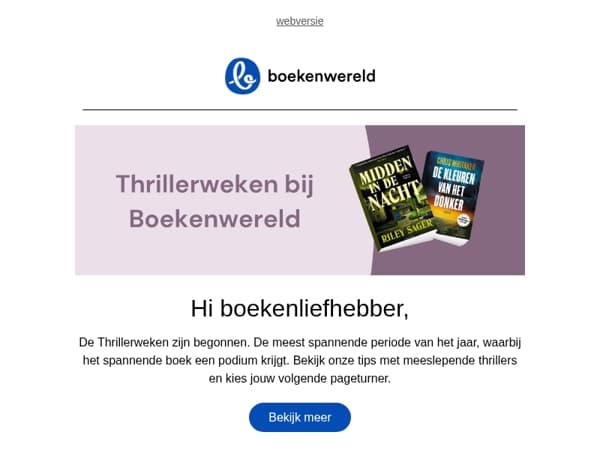 Thrillerweken bij Boekenwereld
