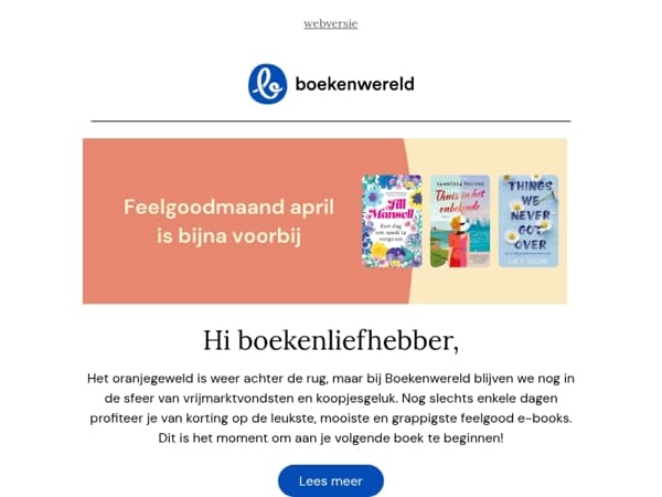 Feelgoodmaand april is bijna voorbij