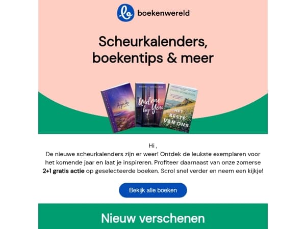 De nieuwe scheurkalenders zijn er! + nieuwe boekentips