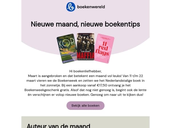 Boekenweek, Internationale Vrouwendag en nog veel meer