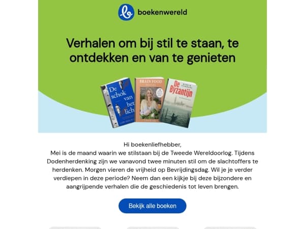 Van WOII-verhalen tot nieuwe romans, kookboeken en leestips met korting