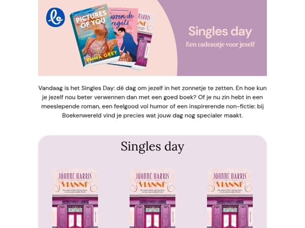 Singles Day: vier het met een goed boek! 🩷
