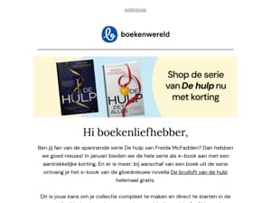 Shop de serie van De hulp nu met korting + een cadeau!