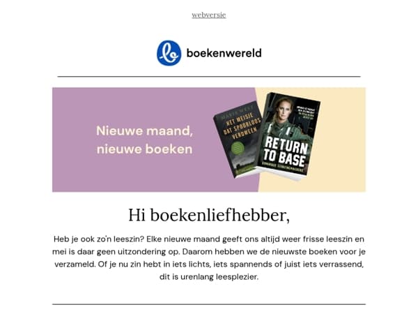 Nieuwe maand, nieuwe boeken