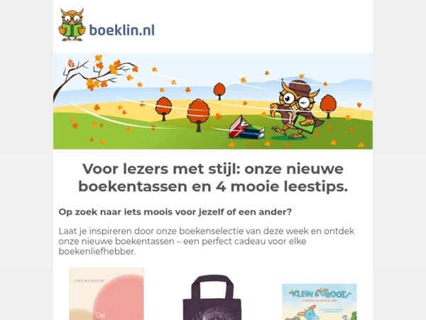 Nieuw: stijlvolle boekentassen + 4 boekentips die je niet wilt missen