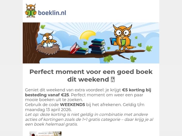 €5 korting vanaf €25 – alleen dit weekend