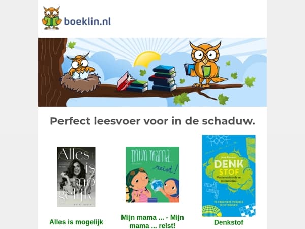 Lekker in de schaduw met een goed boek?