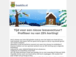 We missen je! 25% korting om weer te beginnen met lezen!