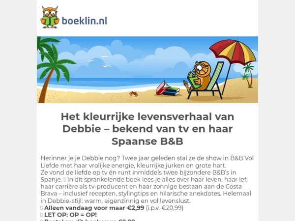 Vandaag spotgoedkoop: haar boek vol lef & levenslust (€2,99!)