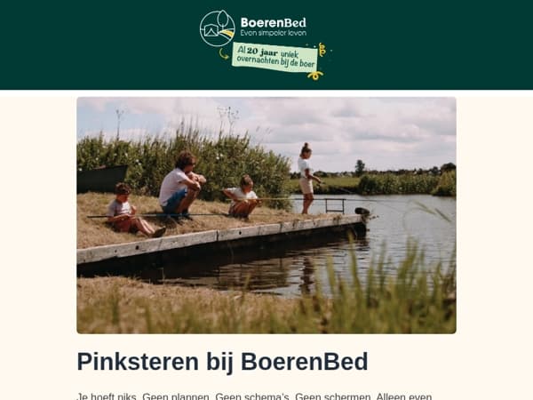 🌿 Even weg met Pinksteren? Alles staat al klaar