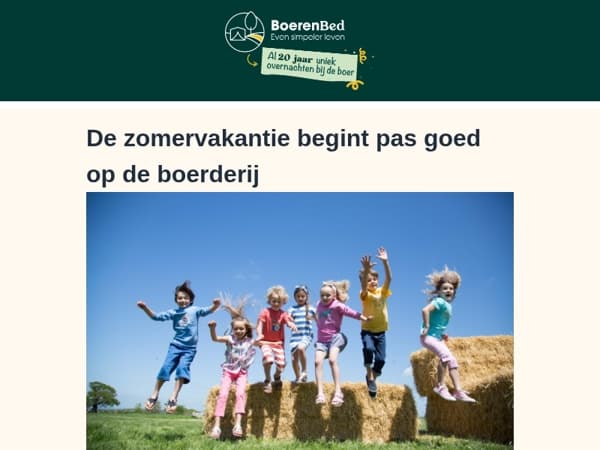 🐄 Het is bijna zomervakantie … en de plekken vliegen weg