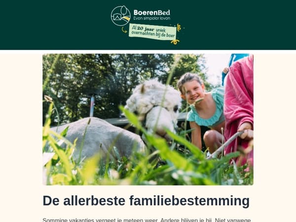 🐐 De vakantie waar je kinderen niet meer naar huis willen