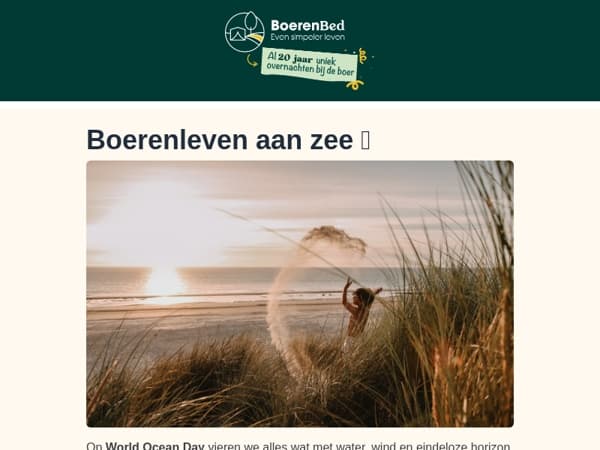 🌊 Ter ere van World Ocean Day: onze mooiste boerderijen aan zee