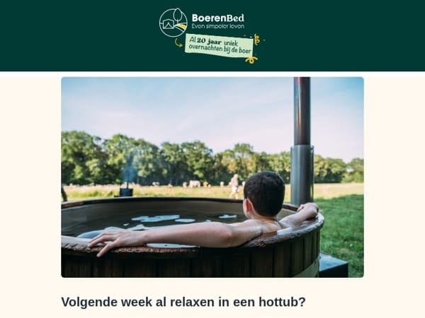 Geniet last-minute van jouw tenthuisje met hottub