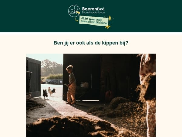 Ben jij als eerste bij het kippenhok?