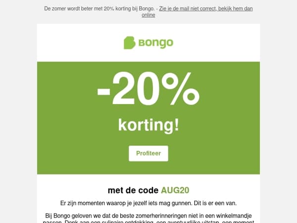 Tijd om je zomer te unboxen. -20% bij Bongo