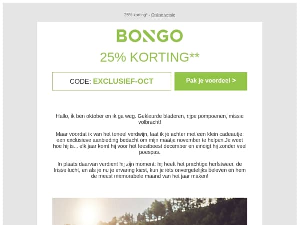 November vraagt om verwennerij en aanbiedingen