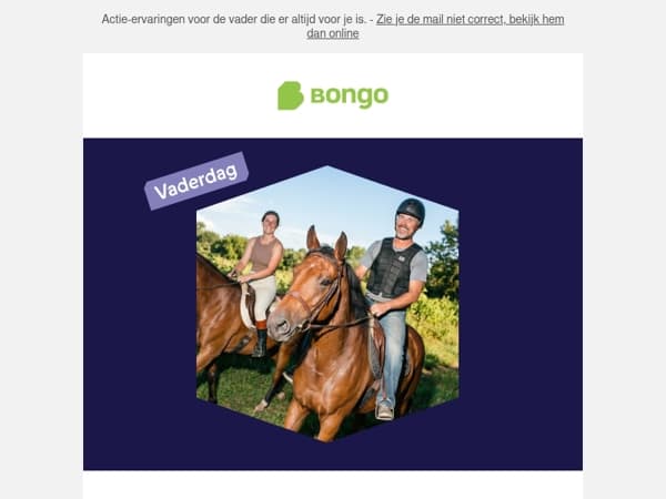 Vaderdag vier je, niet improviseer je. 16% korting bij Bongo