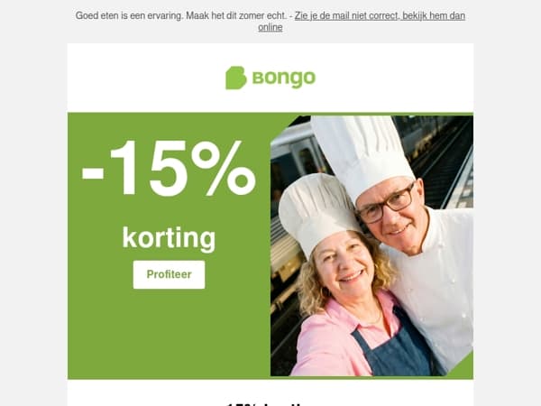 Zomerse smaken. Nu 15% korting bij Bongo