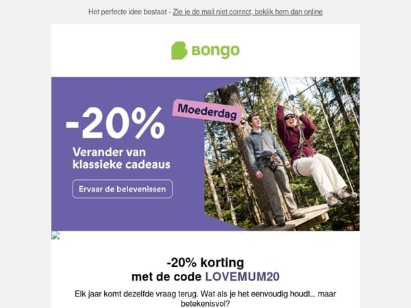Nog steeds -20% om haar te verrassen 🎁 