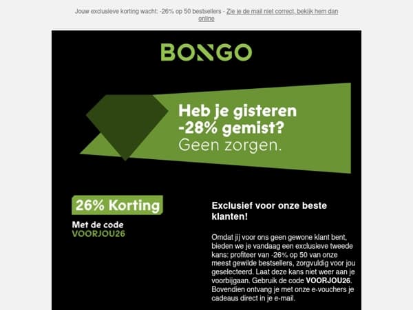 Alleen voor jou: -26% op 50 bestsellers 🎁 