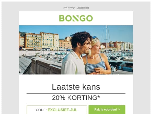 Augustus begint vroeg... maar jouw -20% eindigt vandaag al! ⏰ 