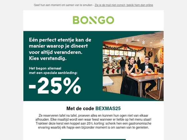Een culinaire kerst om te delen: -25 % 🎄🍴 