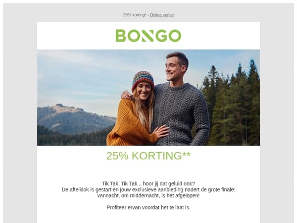 November met -25%? Nog maar een paar uur ⏰ 