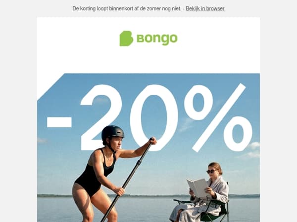 Nog maar een paar dagen. -20% op de zomer