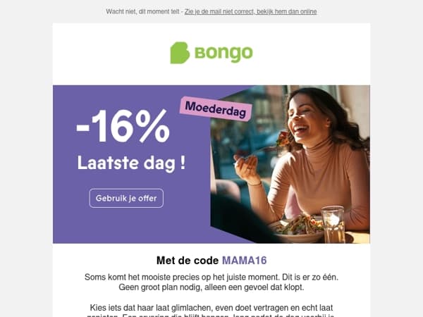 Laatste kans om haar te verrassen 💌 