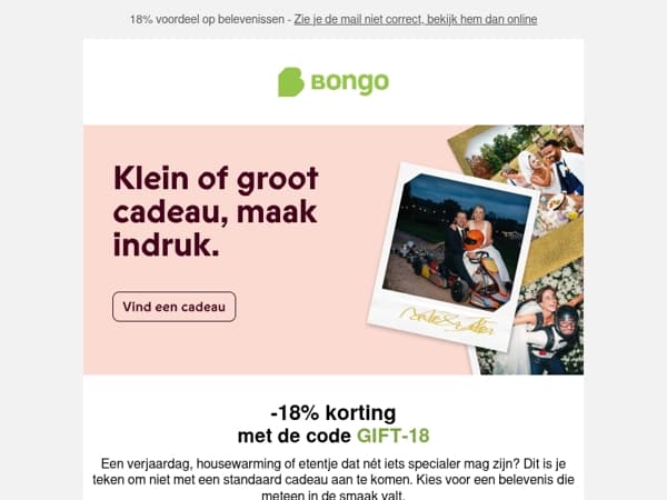 Een verrassing met -18% 🎁 