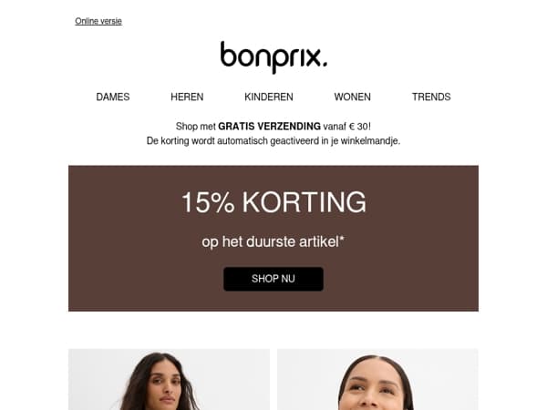 Krijg nu 15% op je duurste artikel