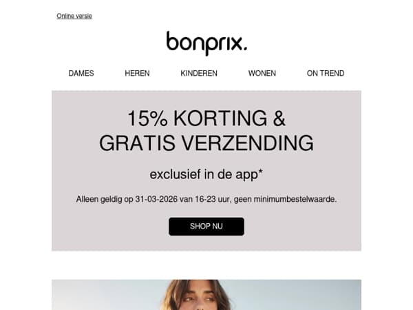 App Happy Hour: 15% korting in de app