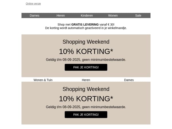 ➌➋➊ Shopping Weekend start nu!