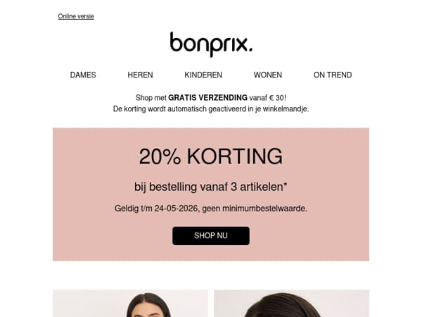 Pak er 3 & krijg meteen 20% korting