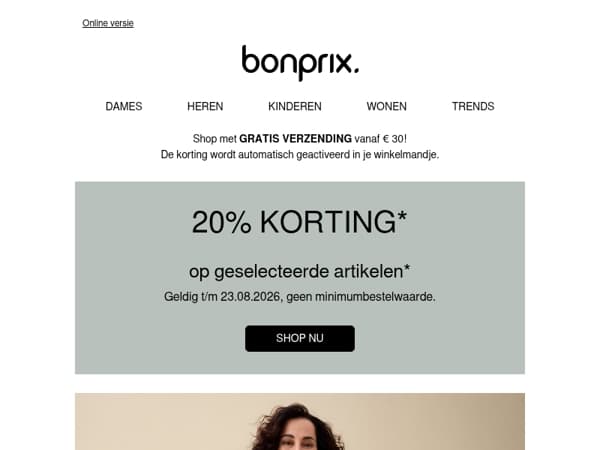 20% korting op geselecteerde musthaves 🥳