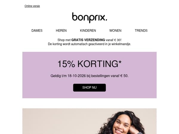 15% korting 👉 Nog maar heel even