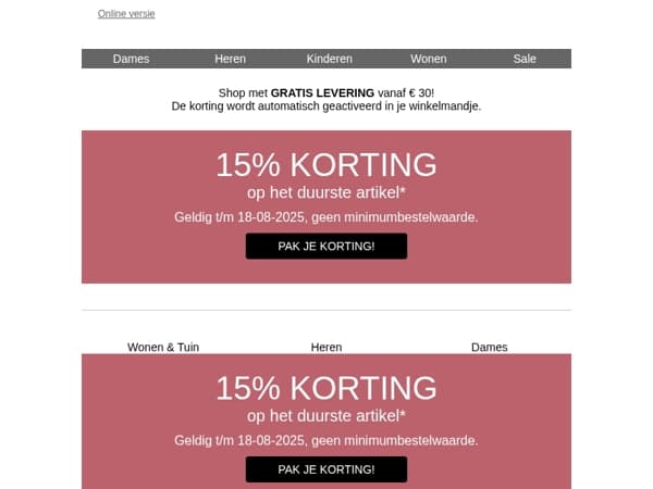 -15% op je lievelingsitem🤩