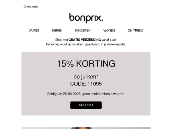 15% korting op jurken 🤍