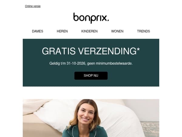 Nog maar heel even: gratis verzending