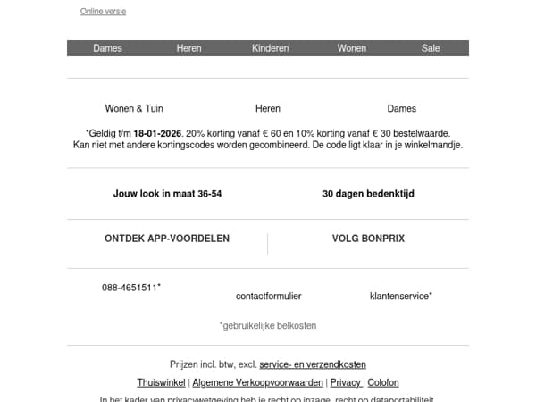 Tot wel -20% op je bestelling 💌