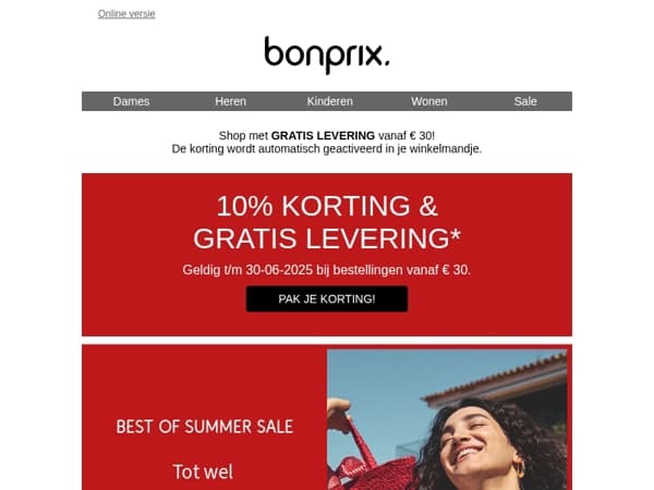 10% korting & gratis levering voor JOU 💚