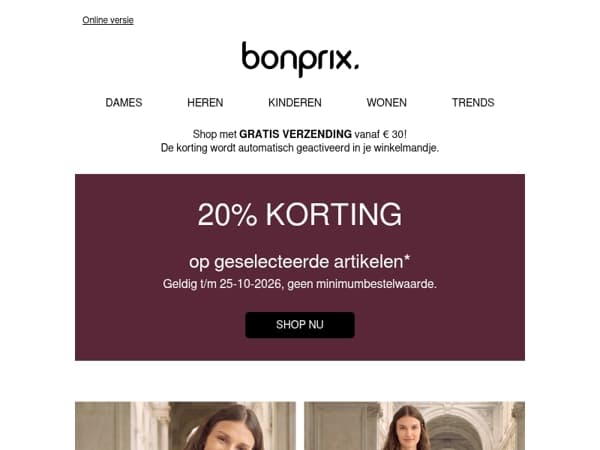 Mis het niet: 20% korting op musthaves
