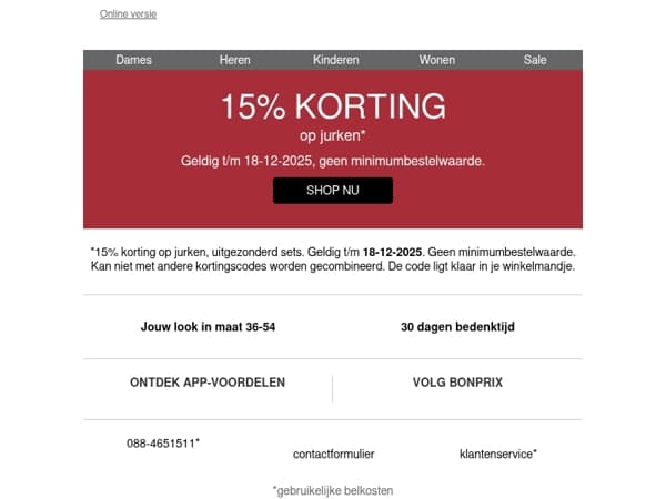 15% korting voor jou ❤️