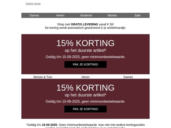 -15% op je nieuwe lievelingsitem ✨