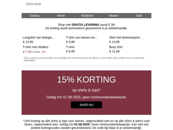 Er ligt 15% extra korting voor je klaar 💕🐆