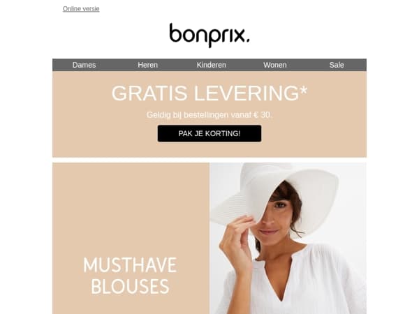 Pak je voordeel: gratis levering