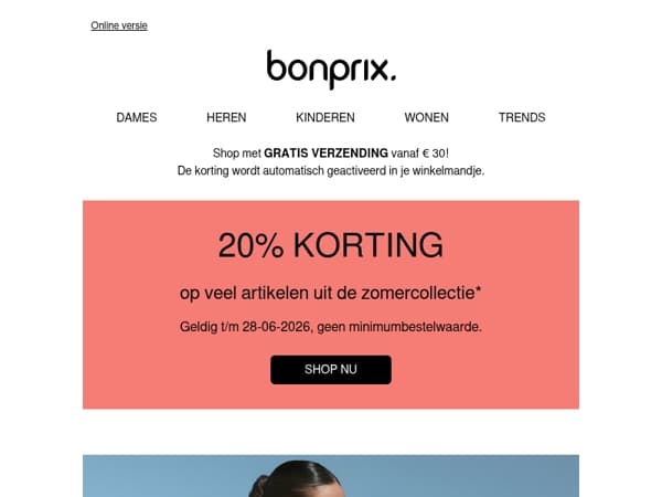  -20% op veel artikelen uit de zomercollectie ☀️