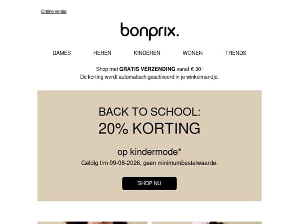20% op kindermode