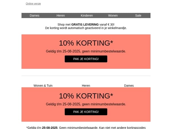 Shop nu: 10% korting op alles 💫